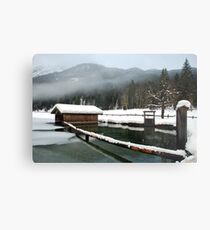 4 times H2O (water,snow,ice and mist) Metal Print