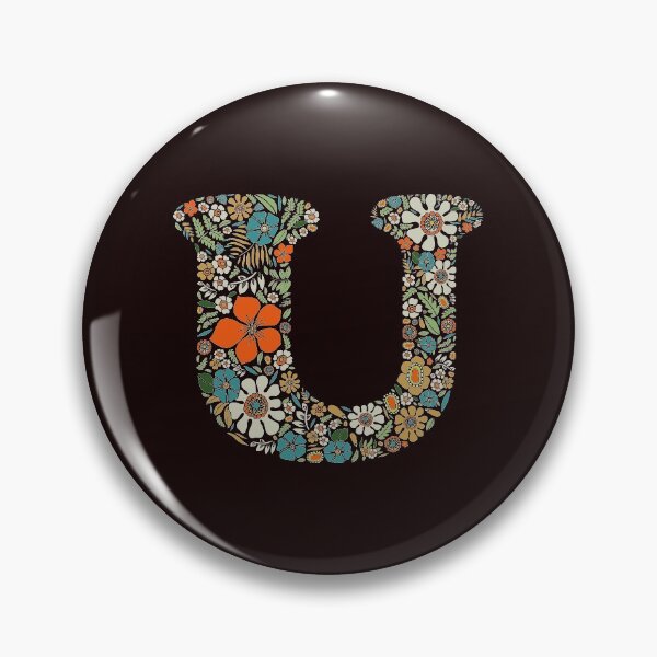 Item preview, Hippie Floral Letter U designed and sold by zeljkica.
