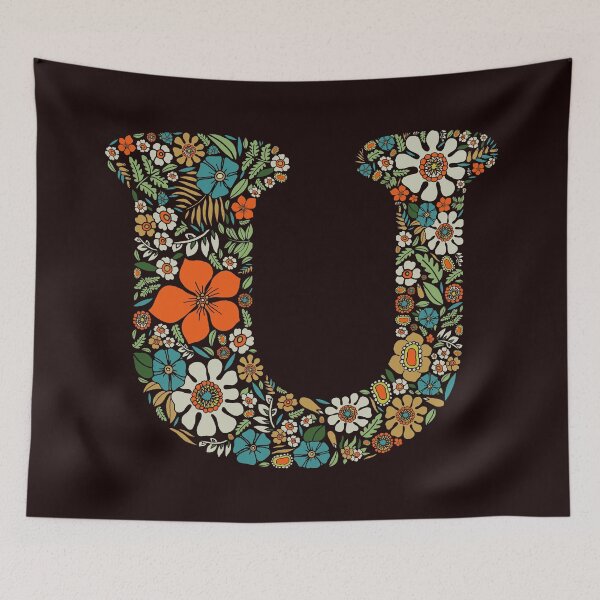 Item preview, Hippie Floral Letter U designed and sold by zeljkica.