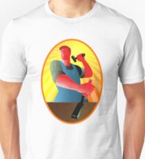 Carpenter Striking Hammer Chisel Retro Unisex T-Shirt