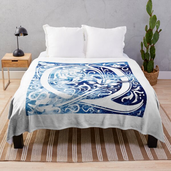 Item preview, The Letter Q Blue Ocean Waves  designed and sold by yacine12353.