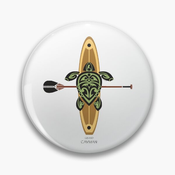 Item preview, Black & Green Tribal Turtle Stand-Up Wave Rider / Grand Cayman designed and sold by srwdesign.
