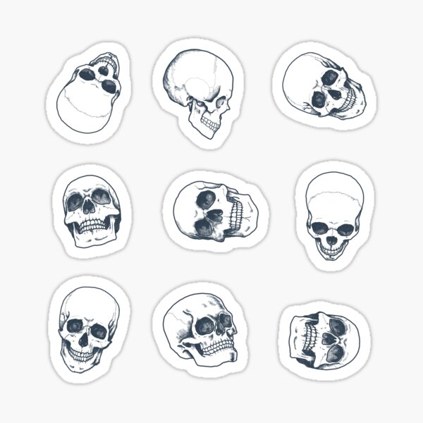 Cute Skulls Mini Sticker Sheet - Skull Planner Stickers – Lilactwist Designs