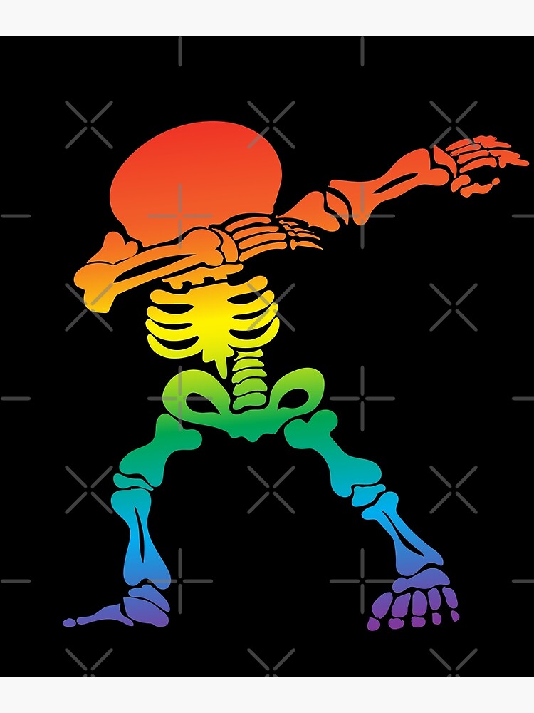 Pride Gay And Lesbian Dabbing Skeleton Poster By Damarco Redbubble