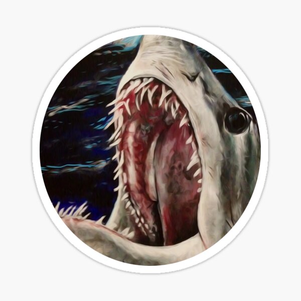 Vista previa del artículo con la obra «Mako Shark of Dark Waters», diseñado y vendido por Kristin Frenzel.