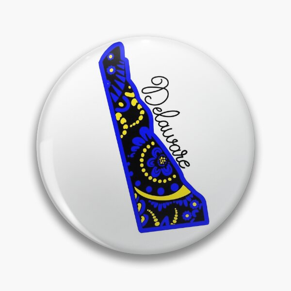Item preview, Delaware mandala (blue & yellow) designed and sold by Pytelcreations.