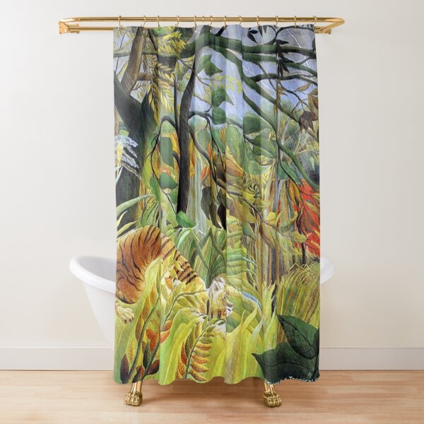 Favourite Artist - Henri Rousseau - Tiger In A Tropical Storm (Surprised!) Shower Curtain