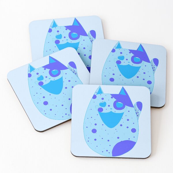 Item preview, A blue smiling cat designed and sold by tusklik.