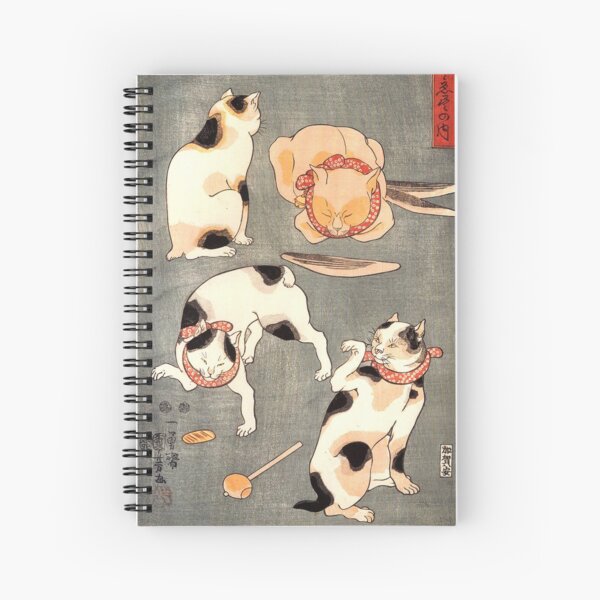 Item preview, Japanese Tattoo Flash Woodblock Print Cats designed and sold by Epitome Girl.