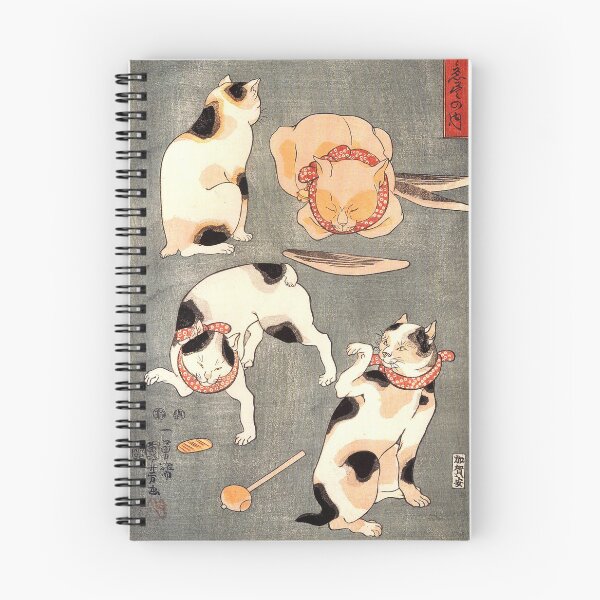 Item preview, Japanese Tattoo Flash Woodblock Print Cats designed and sold by Epitome Girl.