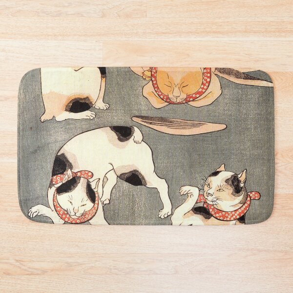 Item preview, Japanese Tattoo Flash Woodblock Print Cats designed and sold by Epitome Girl.
