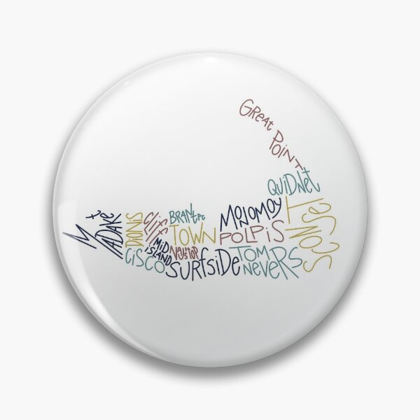 Item preview, Nantucket Map (with regions) designed and sold by frhdg.