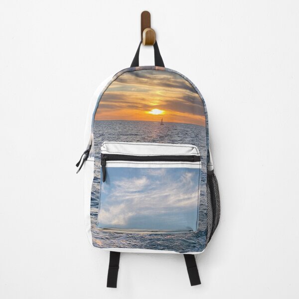 Item preview, Sunset Ocean Sailboat Skies Waters Blue Landscape Waves designed and sold by gkao.