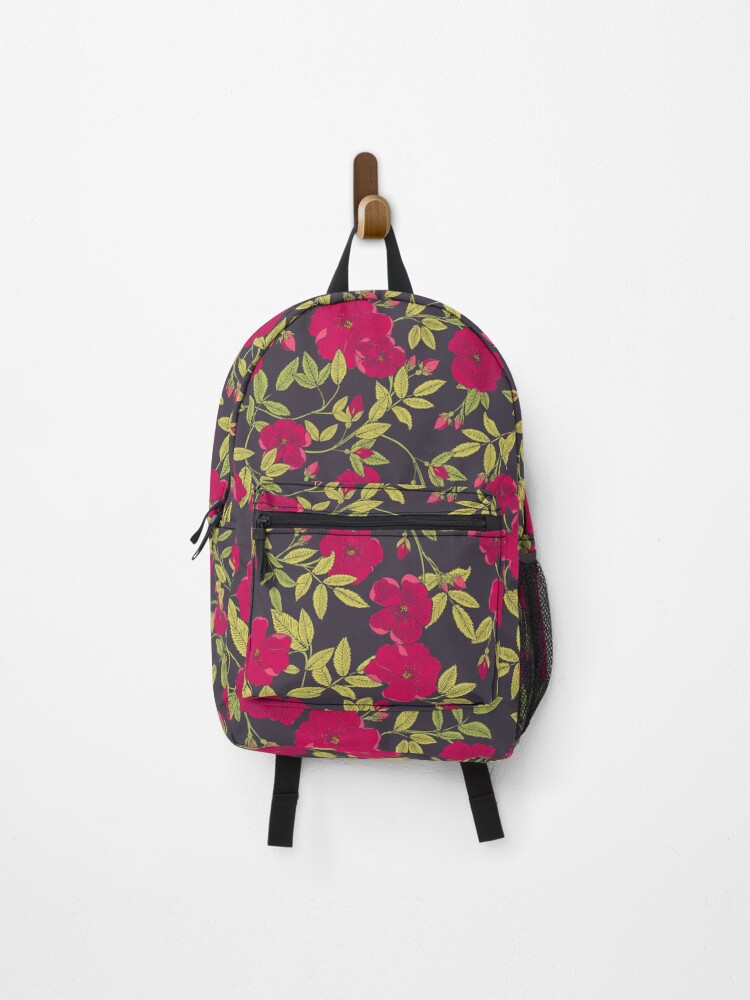 Thumbnail 1 of 3, Backpack, Wild Roses no.1 designed and sold by JMHurd.