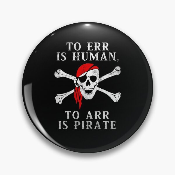 Artikelvorschau, Irren ist menschlich, Arr ist Pirate Jolly Roger Bandana Graphic entworfen und verkauft von SpookshowDesign.