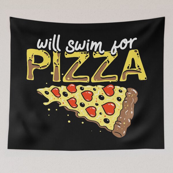 Item preview, Pizza & Swimming Lover Gift - Will Swim For Pizza designed and sold by Sandra78.