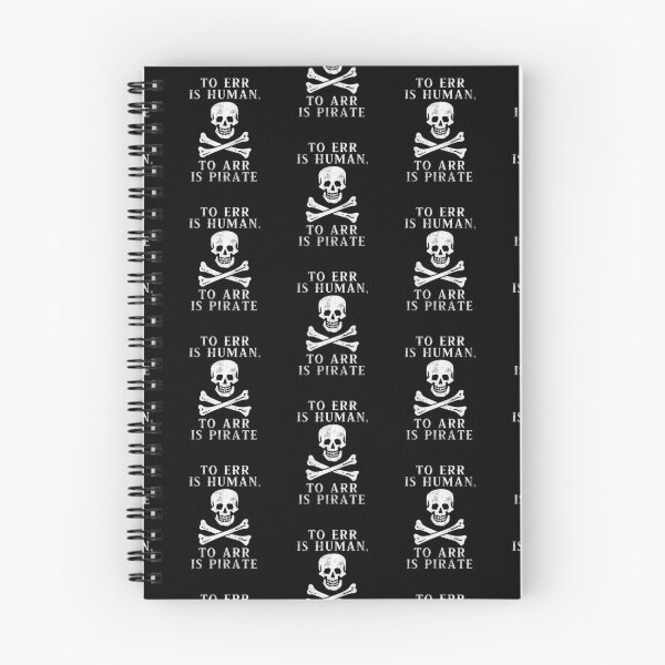 Item preview,  To Err Is Human, To Arr Is Pirate Jolly Roger Graphic designed and sold by SpookshowDesign.