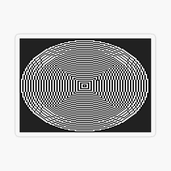 Big Pixel Ellipse Chart, Transparent Sticker