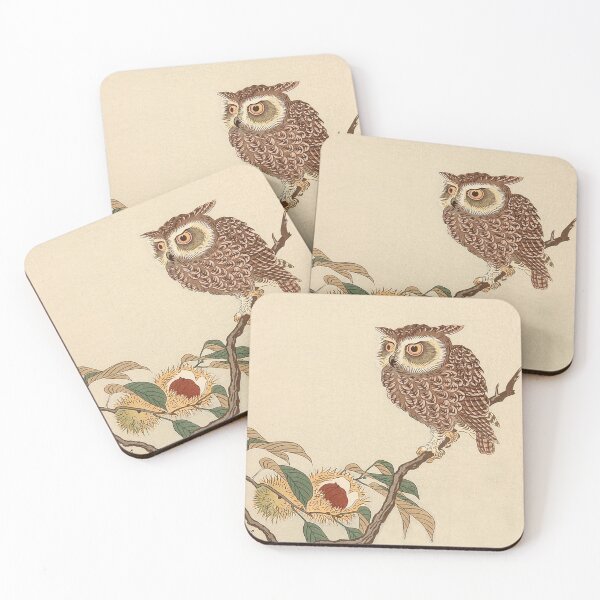 Item preview, Owl, Japanese Illustration, Vintage Asian Art designed and sold by vintagevivian.