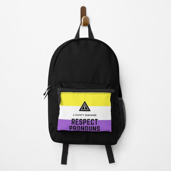 Item preview, Warning Post - Respect Pronouns - Non-Binary designed and sold by thesassypanda.