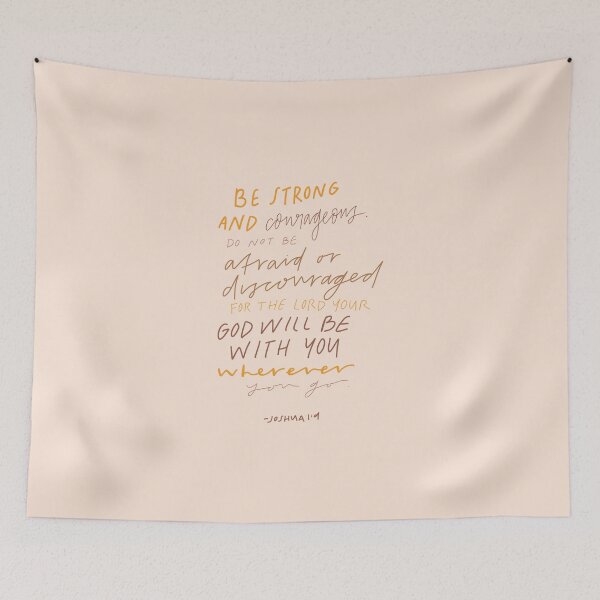 Item preview, Joshua 1:9 | Bible Verses | Christian Inspirational Faith | Illustration Calligraphy designed and sold by seaniemendoza.