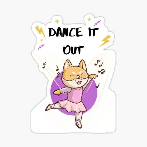 El baile Shiba Inu Pegatina