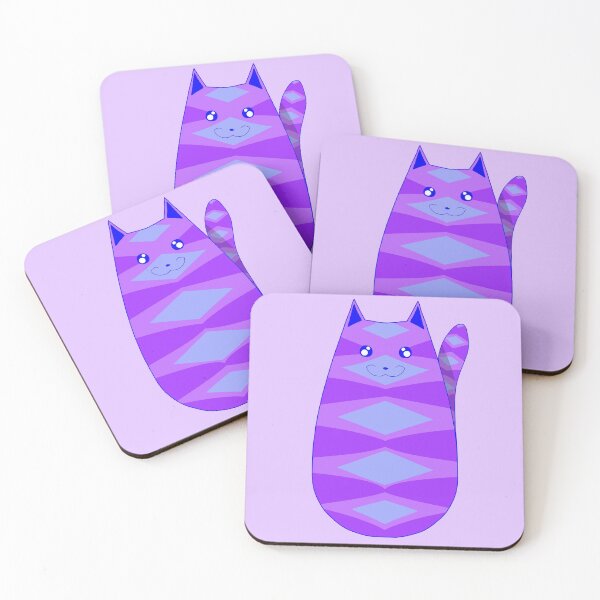 Item preview, A blue happy cat with purple  designed and sold by tusklik.