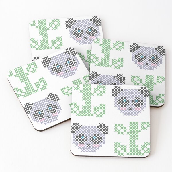 Item preview, Panda and Bamboo Pattern designed and sold by StitchyWitchy.