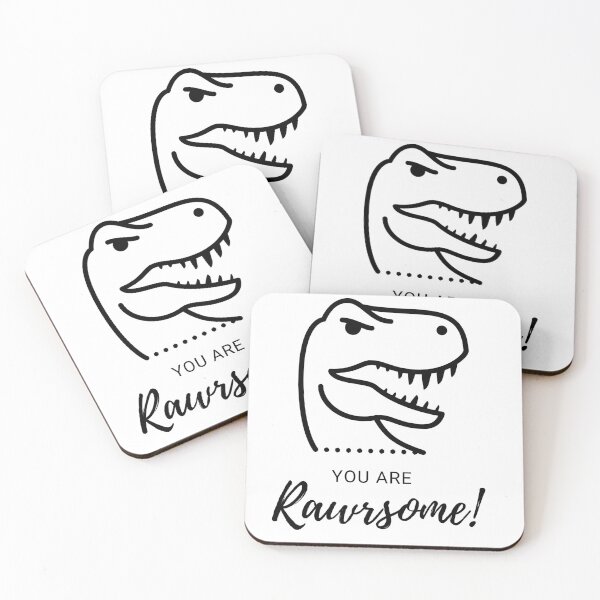 Item preview, Minimalist Modern Dinosaur inspired Rawrsome! Art designed and sold by TriadArtDesign.