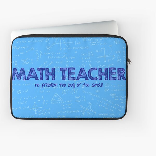 Math Teacher (no problem too big or too small) - blue Poster for Sale by  funmaths