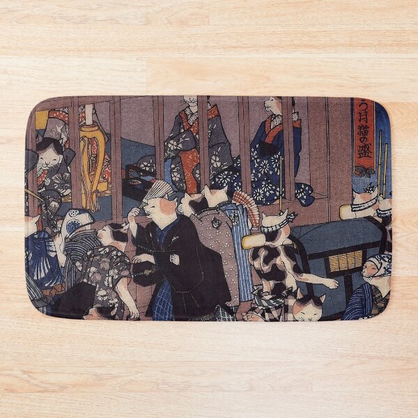Item preview, Utagawa Hiroshige Japanese Woodblock Cats designed and sold by Epitome Girl.