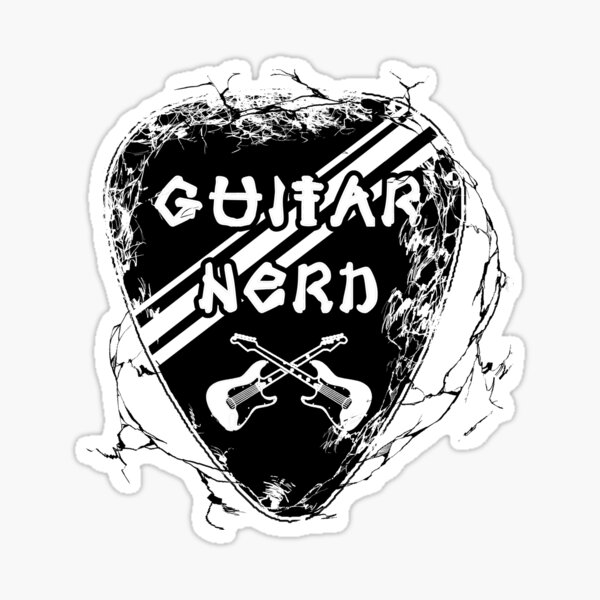 Guitar Nerd - Cool Electric Guitar Pick Design Sticker