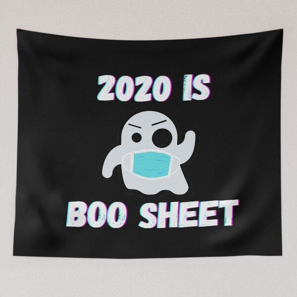 Item preview, 2020 IS BOO SHEET Angry ghost with mask for Halloween.   designed and sold by Rabbitti.