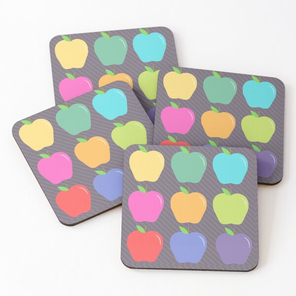 Item preview, Colorful Apples with Grey Background designed and sold by SunfullyYours.