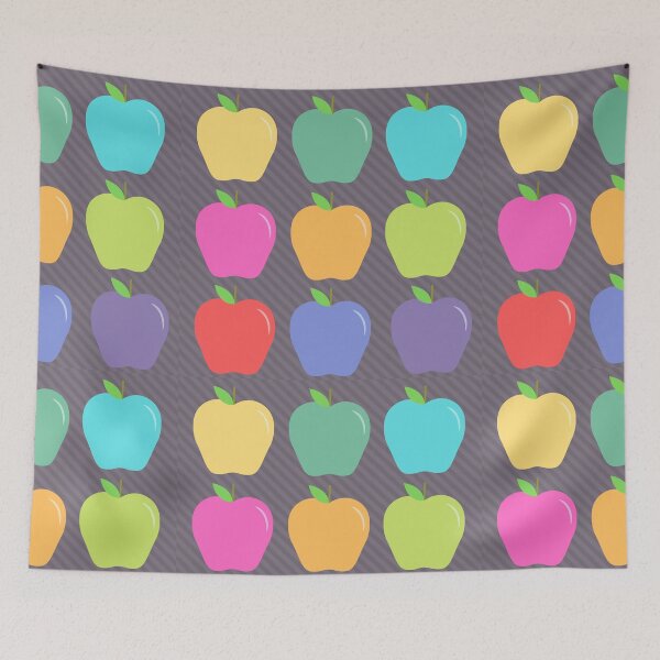 Item preview, Colorful Apples with Grey Background designed and sold by SunfullyYours.
