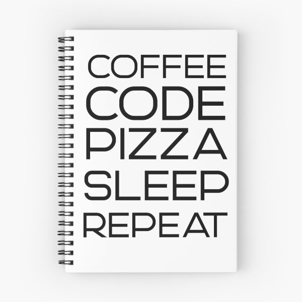 Item preview, Coffee code pizza sleep repeat designed and sold by StefanDesign.