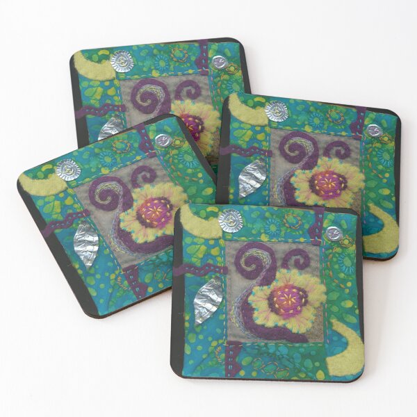 Item preview, Chartreuse and Violet Dahlias designed and sold by nighthawkstudio.