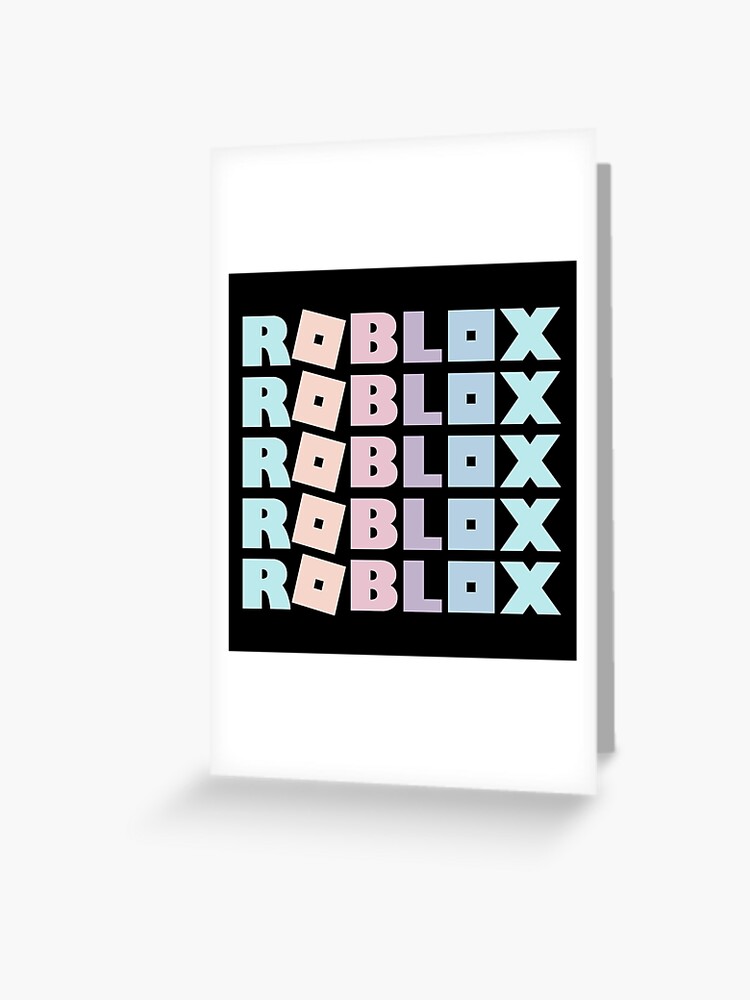 Roblox Pastel Rainbow Greeting Card By T Shirt Designs Redbubble - pastel rainbow roblox logo