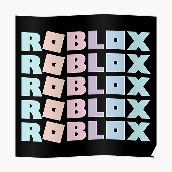 Roblox Pastel Rainbow Poster By T Shirt Designs Redbubble - pastel rainbow roblox logo