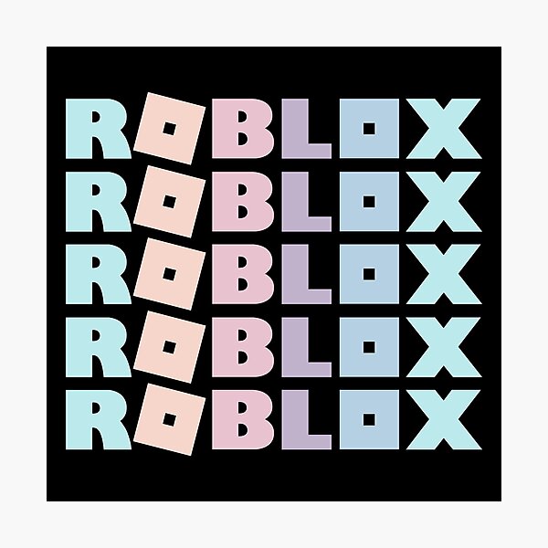 Roblox Pastel Rainbow Photographic Print By T Shirt Designs Redbubble - pastel pink roblox app icon
