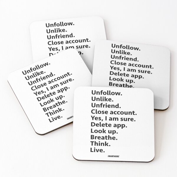 Item preview, Unfollow Unlike Unfriend - Anti Social Media designed and sold by snarkware.