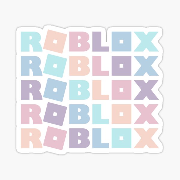 Roblox Love Stickers Redbubble - aesthetic roblox logo pastel orange