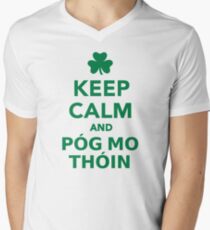 Keep calm and pog mo thoin Men's V-Neck T-Shirt