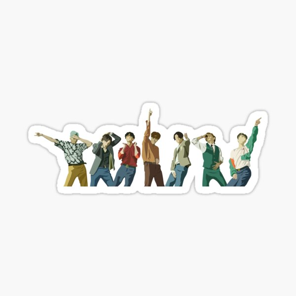 bts dynamite sticker by susidesigns redbubble