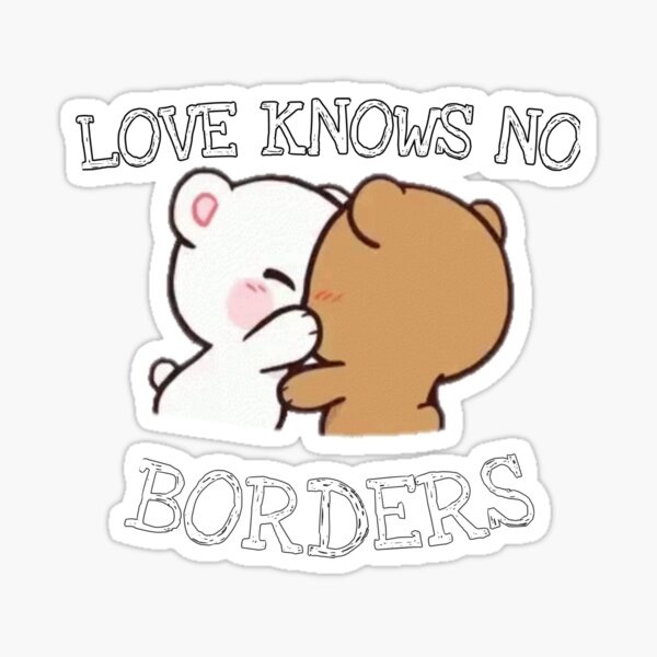  Love knows no borders cute Sticker