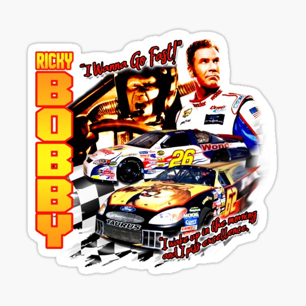 Ricky Bobby Racing Shirt Sticker