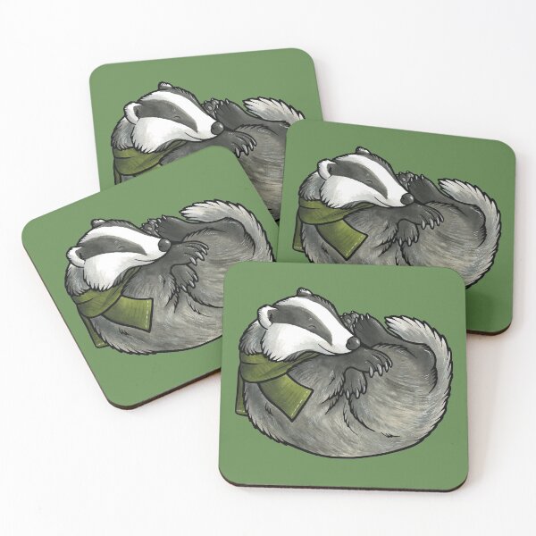 Item preview, Sleeping badger designed and sold by animalartbyjess.