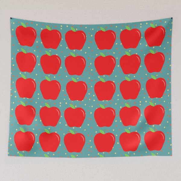Item preview, Red Apples with Green Background designed and sold by SunfullyYours.