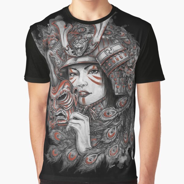 Peacock Samurai Graphic T-Shirt