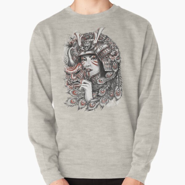 Peacock Samurai Pullover Sweatshirt